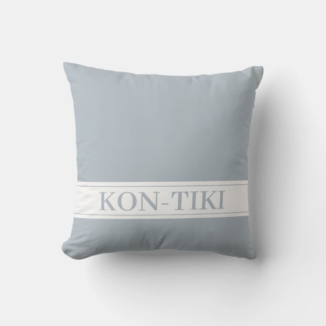 Coussin Bleu foncé. Nom du bateau personnalisé (Recto)