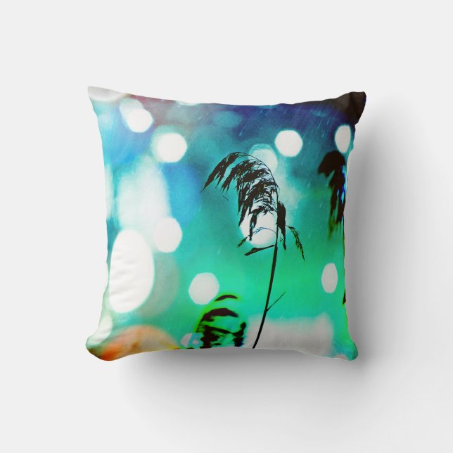 Coussin Bleu Grass Drama Éclairage Jeu d'oreillers (Recto)