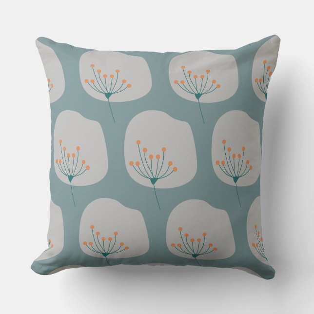 Coussin Bleu gris moderne Simple Abstrait (Recto)
