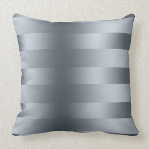 Coussin Bleu Gris Motif Satin Look
