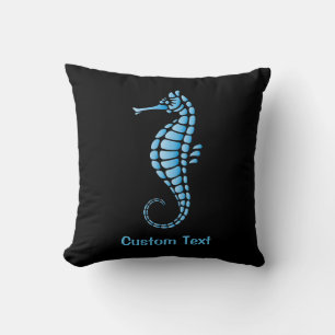 Coussin Bleu hippocampe