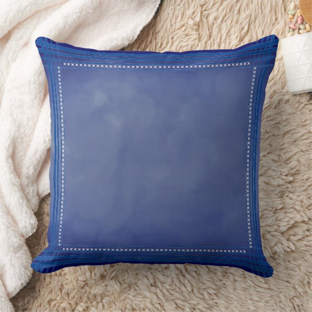 Coussin Bleu inspiré de l'Écosse (Couverture)