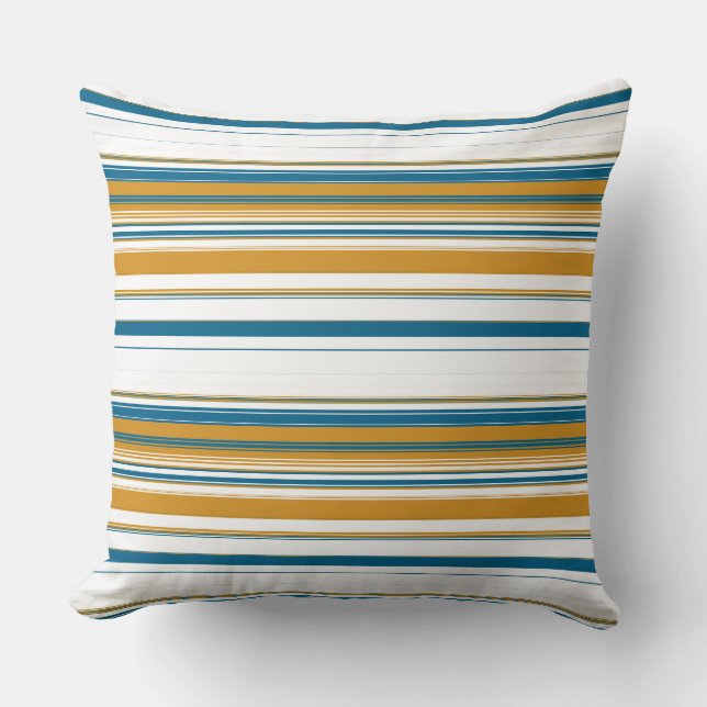 Coussin Bleu jaune et blanc (Recto)