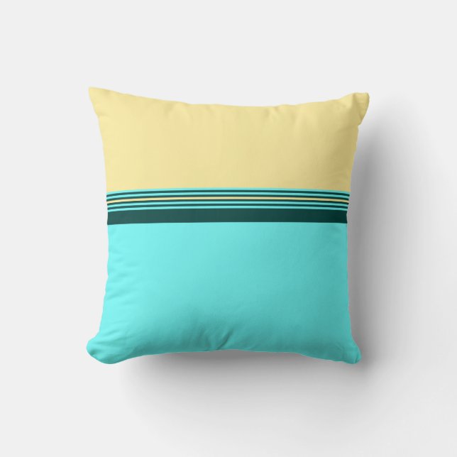 Coussin Bleu jaune foncé (Recto)