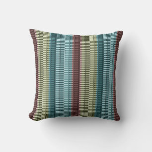 Coussin Bleu Jaune Vert Rouge Design Moderne Chic Motif