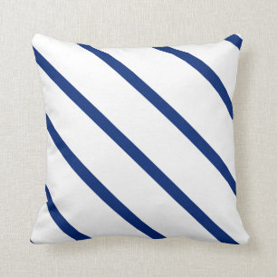 Coussin Bleu marin blanc