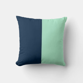 Coussin Bleu marin et Menthe