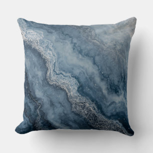 Coussin Bleu marine Gris Bleu clair Blanc Contemporain