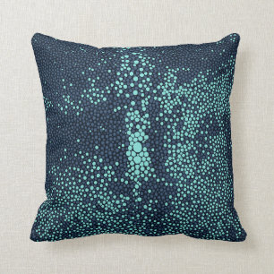 Coussin Bleu marine Shagreen de turquoise et
