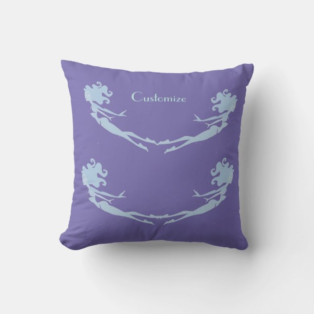 Coussin Bleu Mermaid Swimmer Thunder_Cove (Recto)