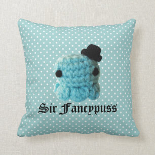 Coussin Bleu mignon de casquette supérieur de poulpe