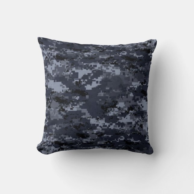 Coussin bleu militaire de camouflage des (Recto)