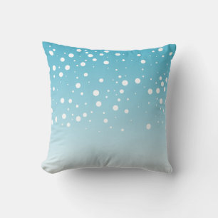 Coussin bleu neige