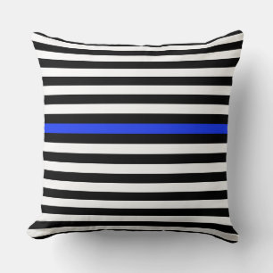 Coussin Bleu noir et blanc et Cobalt Bleu Bleu Bleu Blancs