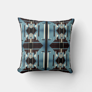 Coussin Bleu noir gris beige Méditerranée Grande Mosaïque