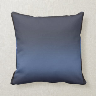 Coussin Bleu Nuit Satin Sateen Brillant Glamour Moderne