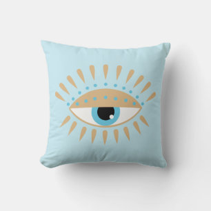 Coussin Bleu oculaire grec