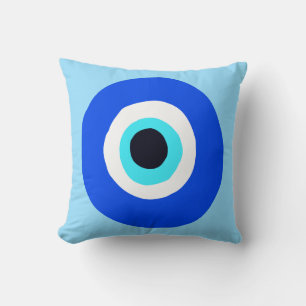 Coussin Bleu oeil grec