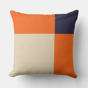 Coussin Bleu orange et blanc