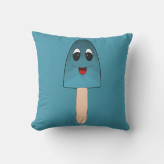 Coussin Bleu Popsicle Symétrique Doodle | Art numérique