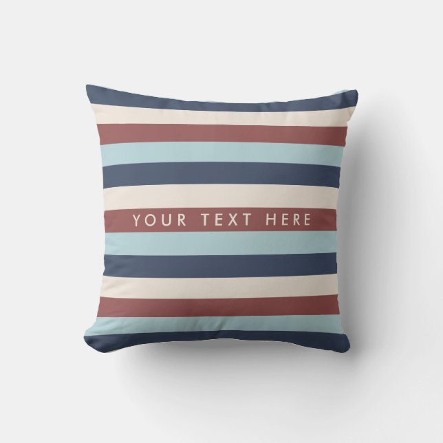 Coussin Bleu rayé et coutume de Marsala (Recto)