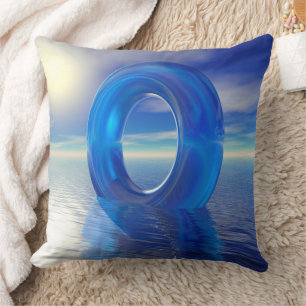 Coussin Bleu Réflexions Jeu d'oreiller