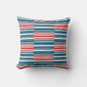 Coussin Bleu rouge Blancs