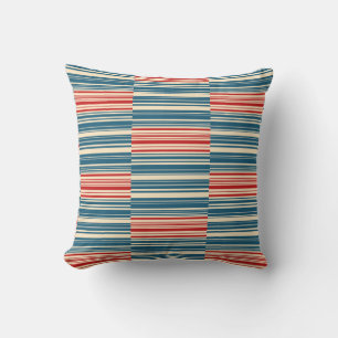 Coussin Bleu Rouge Bleu Grandes