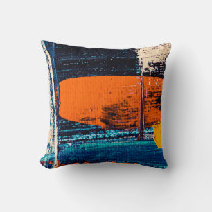 Coussin Bleu, rouge et blanc