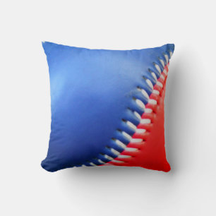 Coussin Bleu rouge et bleu Baseball