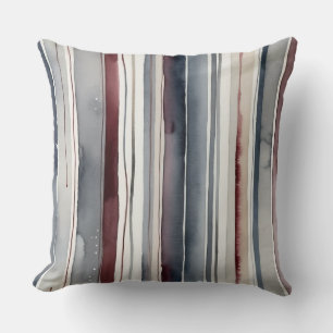 Coussin Bleu, rouge et gris