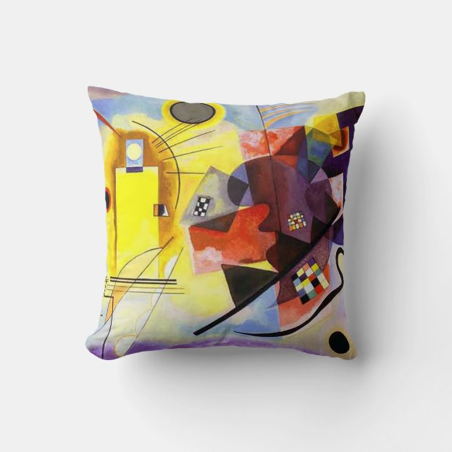 Coussin Bleu rouge jaune par Vassili Kandinsky (Recto)