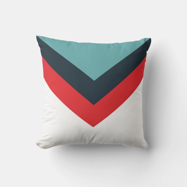 Coussin Bleu rouge simple Motif (Recto)