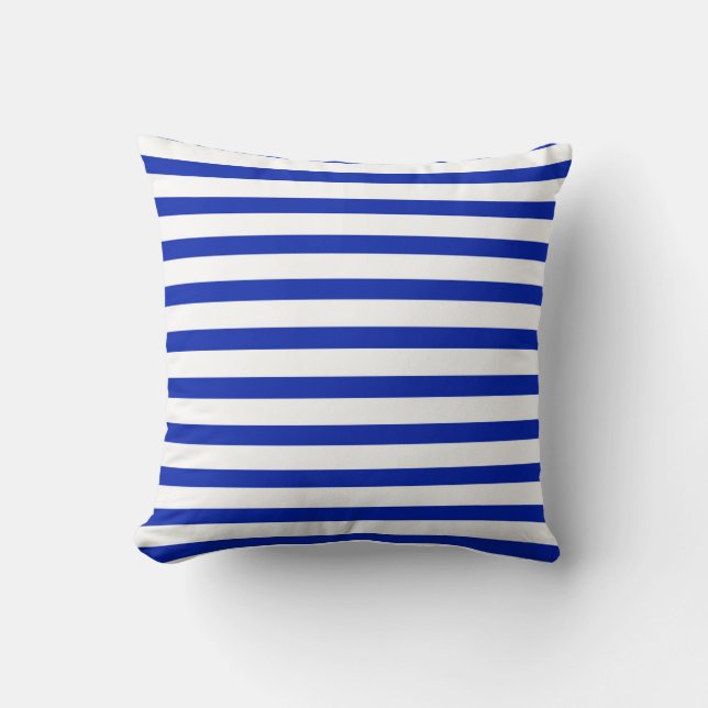 Coussin Bleu royal et blanc (Recto)