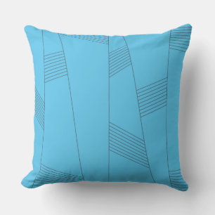 Coussin Bleu, simple, élégant, abstrait motif