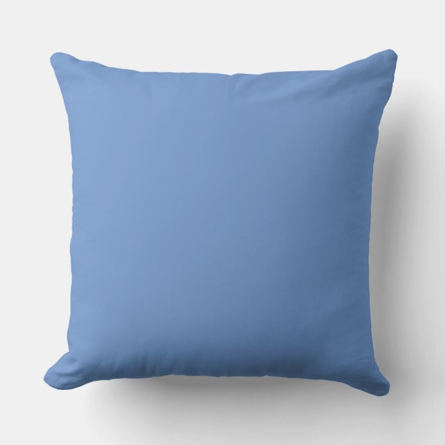 Coussin Bleu, teinte moyenne, couleur solide (Recto)