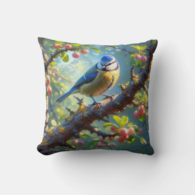 Coussin Bleu Tit 1 (Recto)