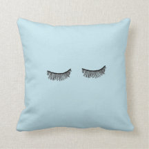 Coussin bleu très mignon de cil de Tumblr