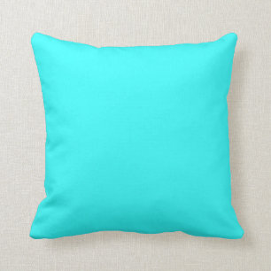 coussin bleu turquoise mou