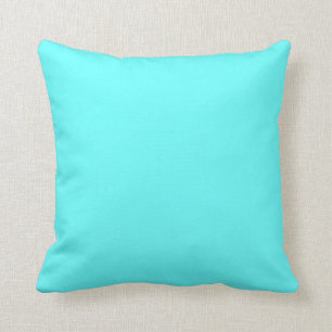 coussin bleu turquoise pastel de 2 tons