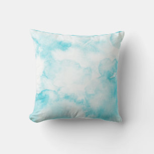 Coussin bleu turquoise solide