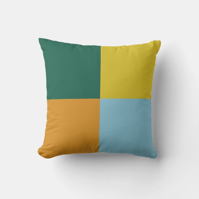 Coussin Bleu Vert Jaune Orange (Recto)