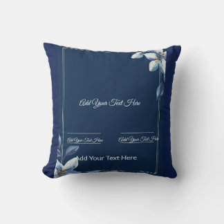 Coussin Bleu victorien Floral Dusty Blue Mariage
