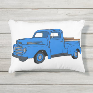 Coussin bleu vintage de camion