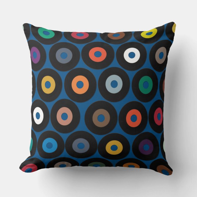 Coussin Bleu VINYL (Recto)