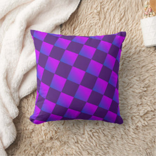 Coussin Bleu violet Abstrait géométrique