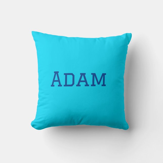 Coussin Bleu violet ajouter un nom de texte retour au mess (Recto)