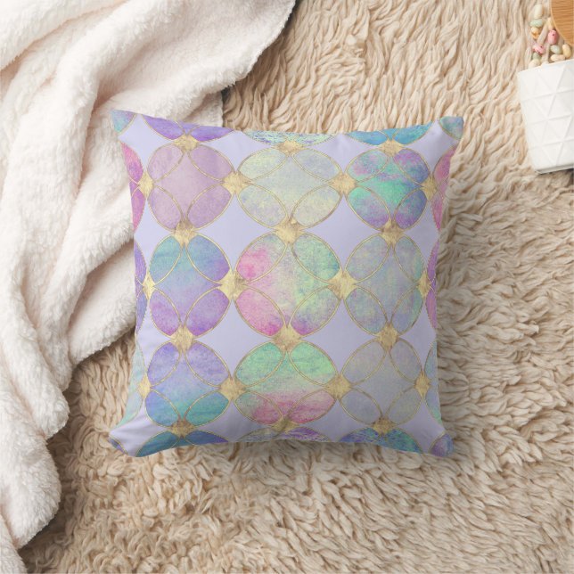 Coussin bleu violet coloré (Couverture)