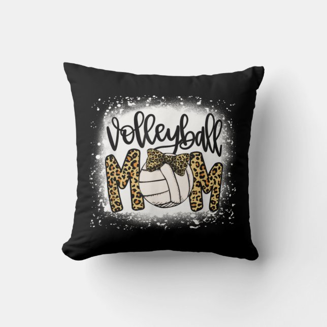 Coussin Bleu Volleyball Maman Leopard Fun Ball Maman Mothe (Recto)