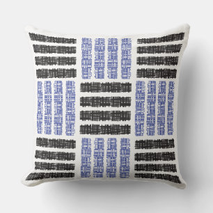 Coussin BLEUE CHECKERBOARD DESIGN Retro Jeu d'oreiller